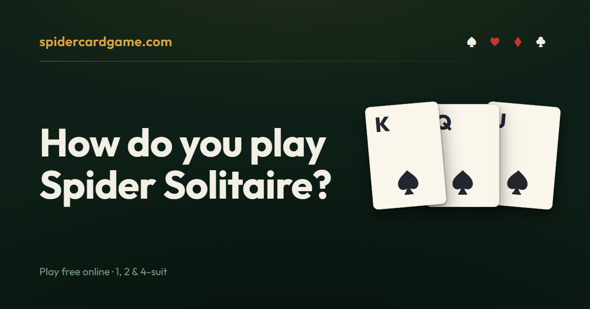 How do you play Spider Solitaire?