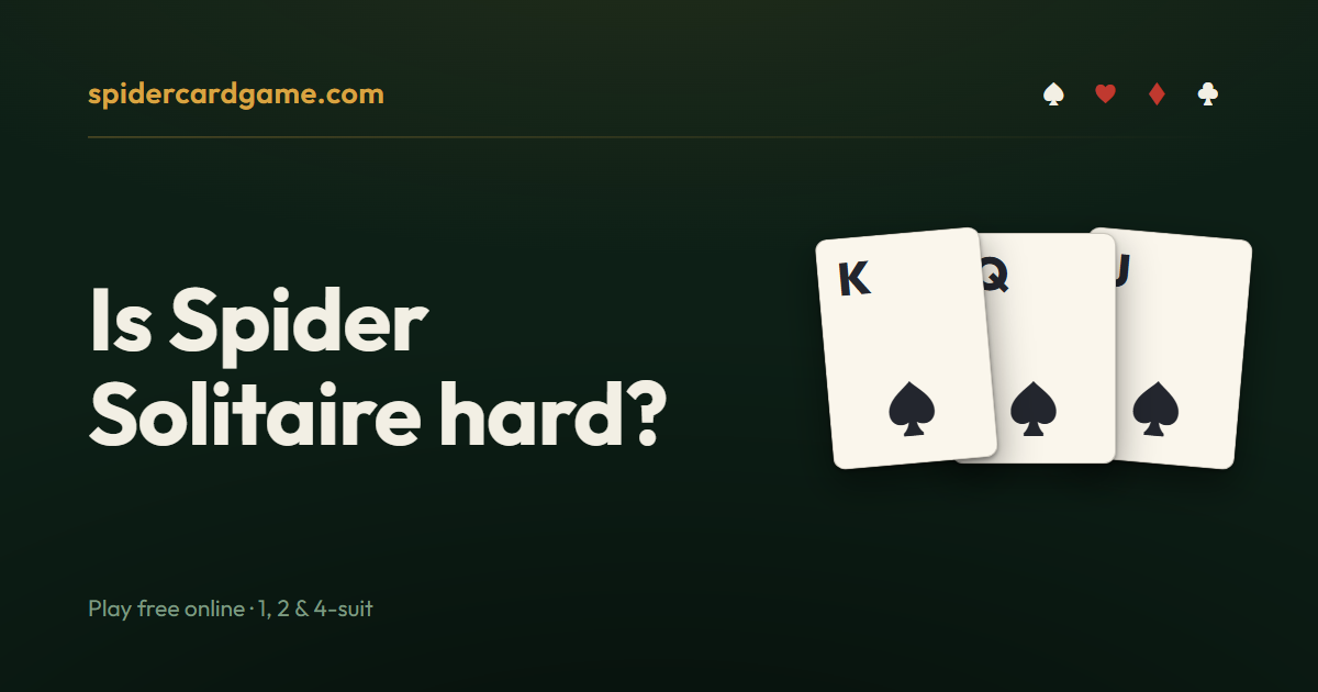 Is Spider Solitaire hard?